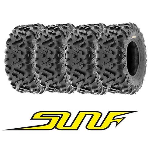 SunF Set 19x7-8 ve 18x9.5-8 A051 Power II 6 Kat Atv n Arka Takm Lastik
