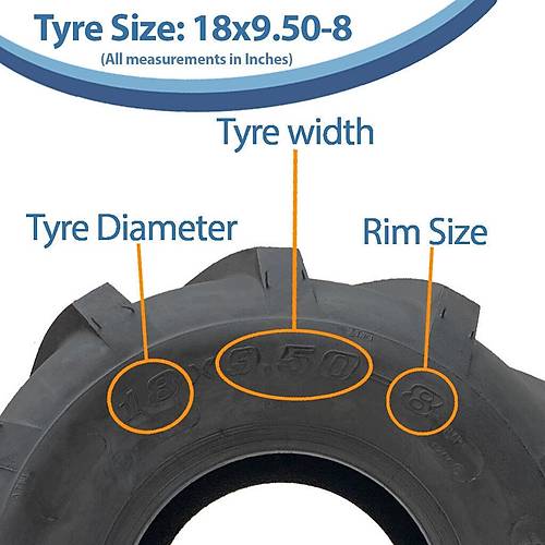 Wanda 18x9.5-8 P328 Mini İş Makinası Lastiği