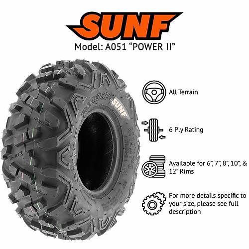 SunF 21X7-10 A051 Power II 6 Kat Ön Atv Lastik