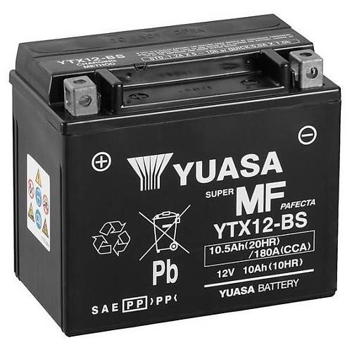 Triumph TT600 (2000 - 2004) Yuasa YTX12-BS 12V10 AH Bakımsız AGM