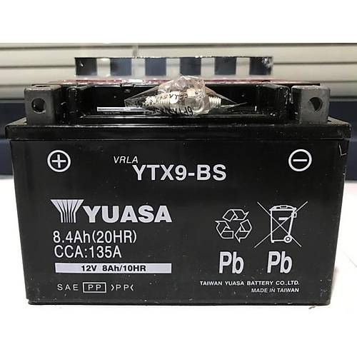 Kawasaki EX250/Ninja 250R (2009 - 2012) Yuasa YTX9-BS 12V8AH Bakımsız Motosiklet Aküsü
