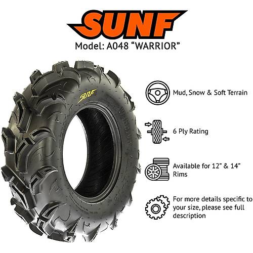 SunF Set 27x9-14 ve 27X11-14 A048 Warrior ATV-UTV Lastik Takm n-Arka