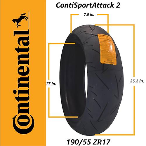 Continental 190/55ZR17 ContiSportAttack2 75W