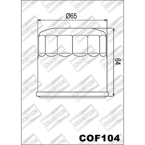 Champion COF104 Ya Filtresi YAMAHA baz modelleri COF104