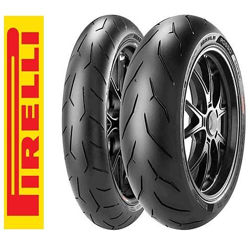 Pirelli Takım Kawasaki Ninja ZX-6R  MY 2007 -120/70ZR17 ve 180/55ZR17 Diablo Rosso Corsa 2 Ön Arka Set
