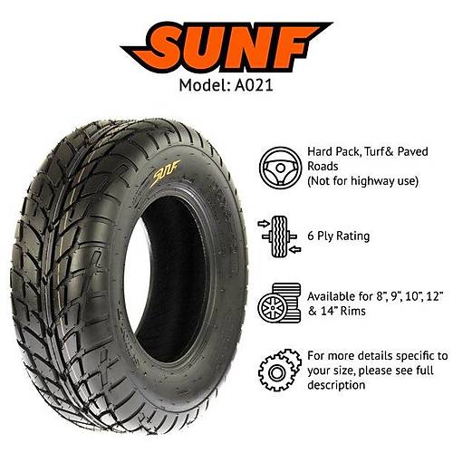 SunF 22X7-10 A021 6Kat Yol Asfalt Tipi Atv Ön Lastik
