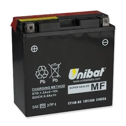 Unibat CT14B-BS 12V12AH  Motosiklet ve ATV Aküsü
