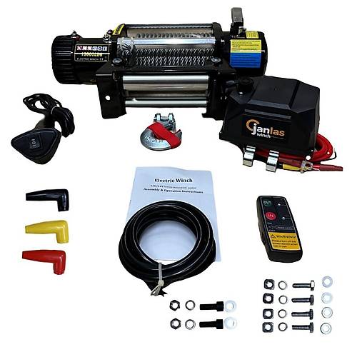 Janlas Extreme 13000 LB Çelik Halat 4x4 Offroad Vinç Yeni Model 12V