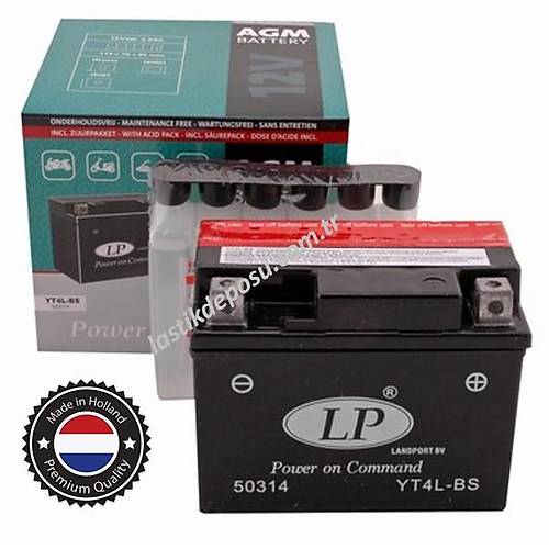 LP YT4L-BS 12V3AH Bakımsız AGM Motosiklet Aküsü