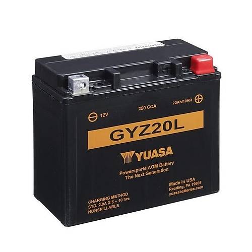 Yuasa GYZ20L 12V20AH Yksek Performans AGM Motosiklet Aks