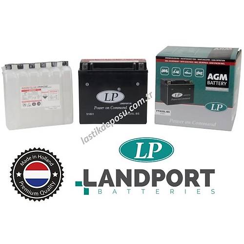 LP YTX20L-BS 12V18AH Bakımsız AGM Motosiklet Aküsü