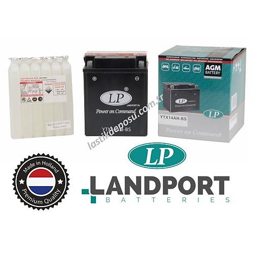 LP Motosiklet Aküsü YTX14AH-BS 12V12AH AGM