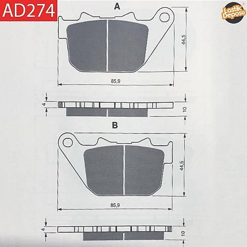 HARLEY DAVIDSON XL 883 Fren Balatası Arka Goldfren AD-274