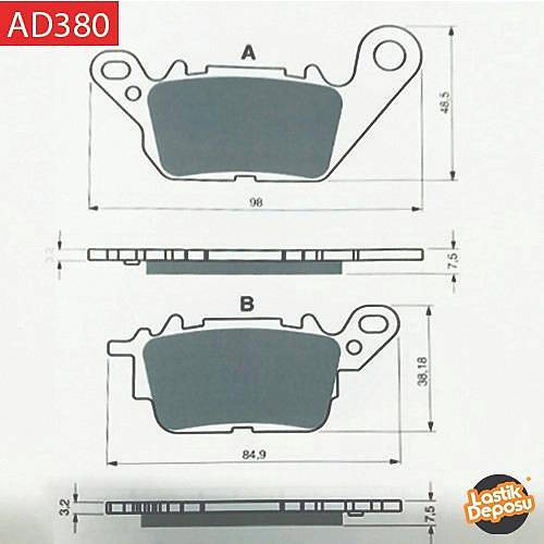 YAMAHA N-MAX 150 n Fren Balatas Goldfren AD-380