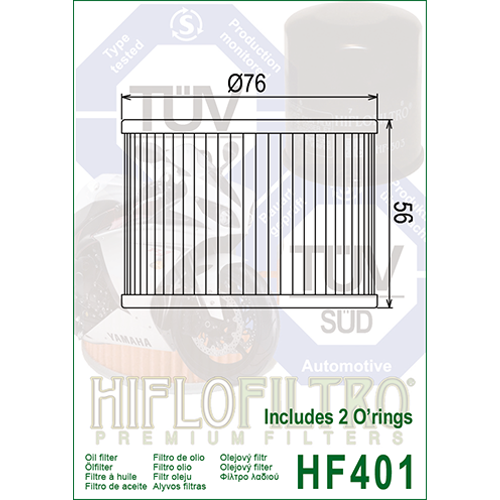 Hiflo HF-401 Ya Filtresi KAWASAK Baz Modelleri