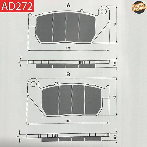 HARLEY DAVIDSON XL 883 Fren Balatası Ön Arka Goldfren AD-272