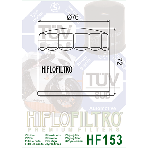 Hiflo HF-153RC Yağ Filtresi DUCATI Bazı Modelleri