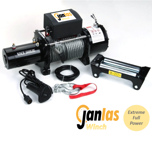 Janlas Extreme 16000 lbs elik Halat 4x4 Offroad ve Oto Kurtarc Vin 12V