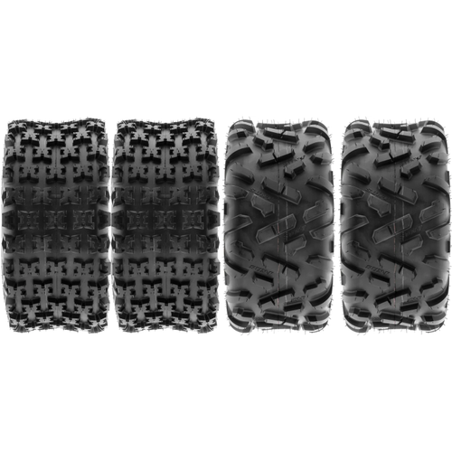 SunF Set 21x7-10 ve 22X10-9 A027-A051 6 Kat Atv Lastik Ön-Arka