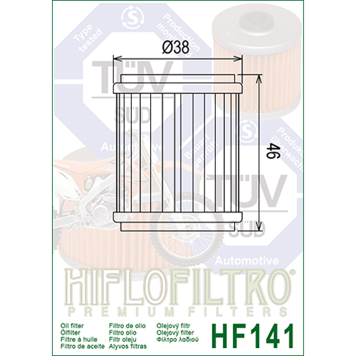 Hiflo HF-141 Ya Filtresi YAMAHA Baz Modelleri