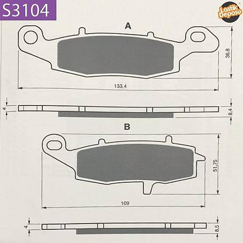 CF MOTO 650 n Fren Balatas Goldfren S3-104
