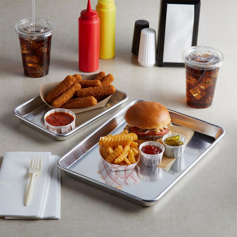 Almetal Hamburger Servis Tepsisi