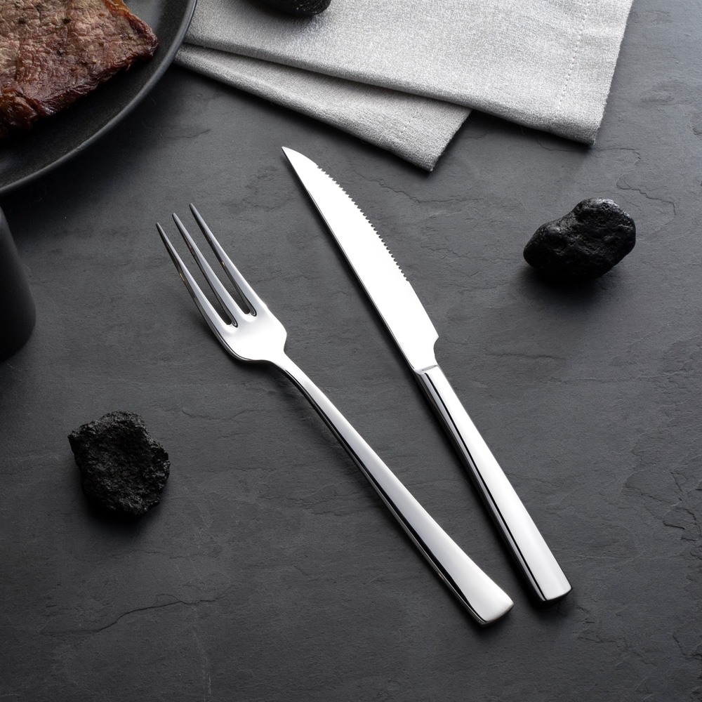 Deniz Sade 6 Kişilik Steak Çatal Bıçak Takımı