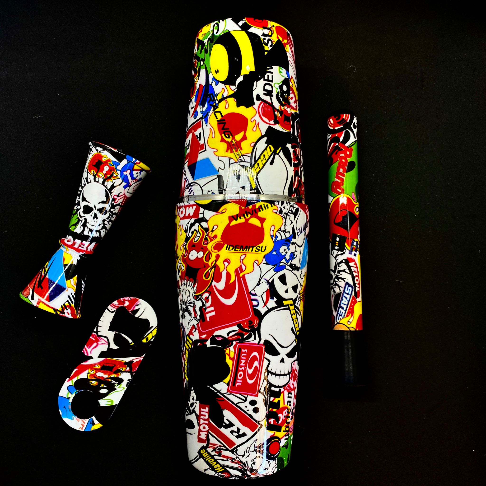 A2 Bar Boss Skull Art Tattoo Graffiti Cocktail Set