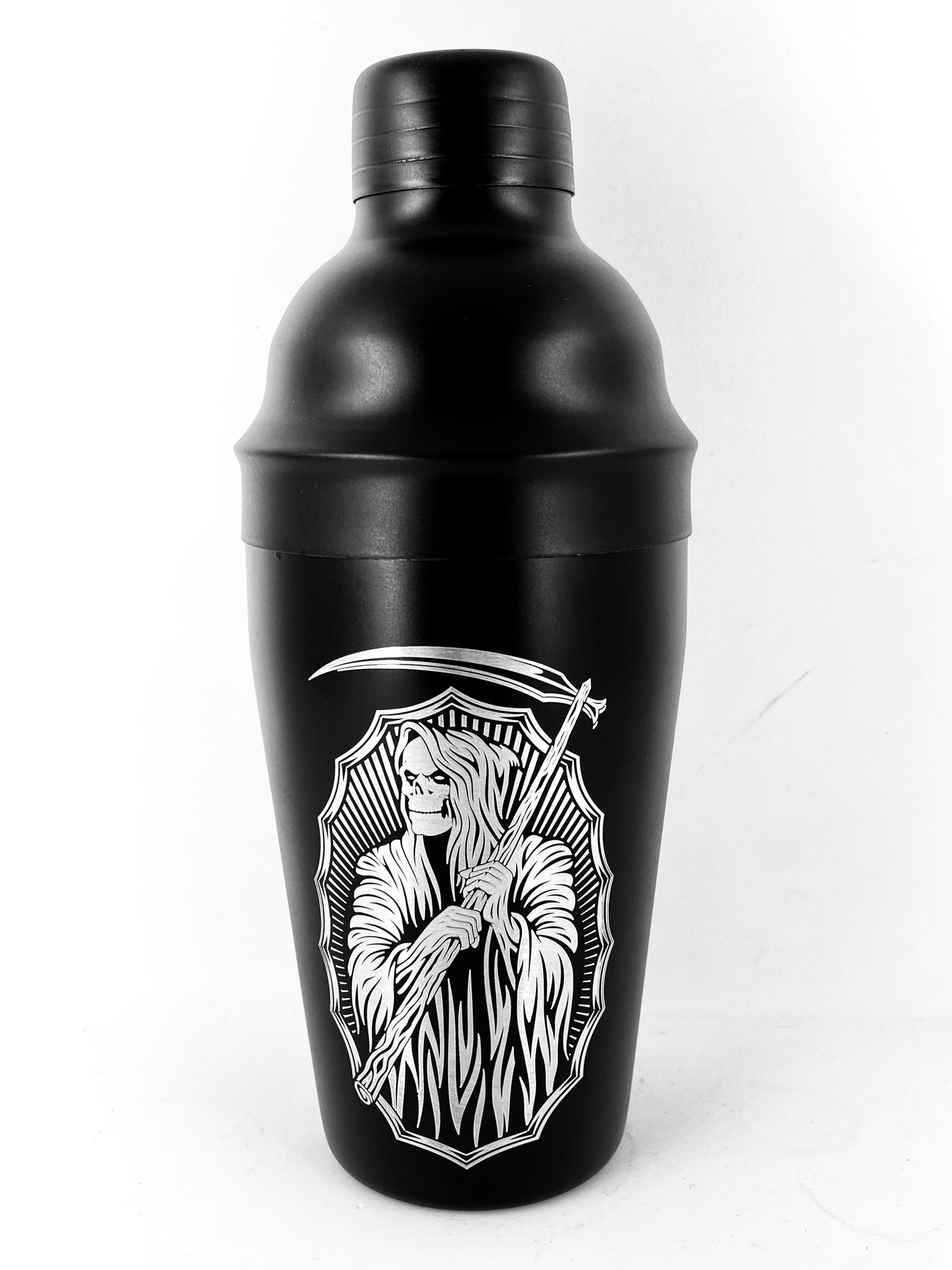 B5 Bar Boss Angel Of Death Tattoo Çelik Kokteyl Shaker Siyah