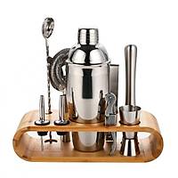 10 Par�a Ah�ap Standl� Kokteyl Haz�rlama Seti