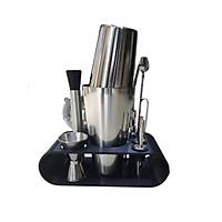 10 Par�a Oval Standl� Kokteyl Haz�rlama Seti Boston Shaker 700 Ml