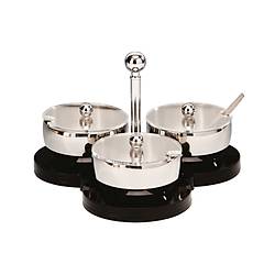 3'L��elik,Akrilik Standl� Kapakl� Baharatl�k