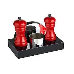 Biradl� 4'L� Menaj Seti K�rm�z�