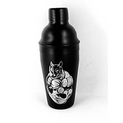 B4 Bar Boss Rhino Tattoo �elik Kokteyl Shaker Siyah