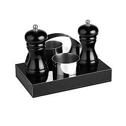 Biradl� 4'L� Menaj Seti Siyah