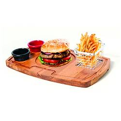 Biradl� Ah�ap Steak Sunum Tahtas�