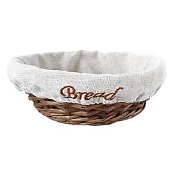 Biradli Yuvarlak Bezli Has�r Ekmek Sepeti