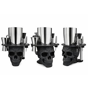 (1) Premium Skull Tasar�ml� Kokteyl Shaker Seti