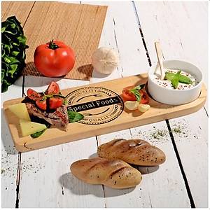 Porselen Bambulu Damgal� Sunum Tahtas�