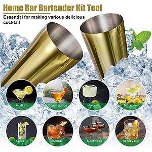 Ah�ap Standl� Kokteyl Haz�rlama Seti - Alt�n