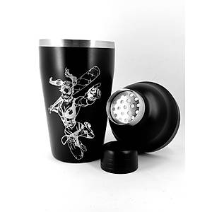 B1 Bar Boss Harley Quinn Tattoo �elik Kokteyl Shaker Siyah