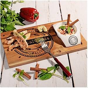 Porselen Bambulu Damgal� Sunum Tahtas�