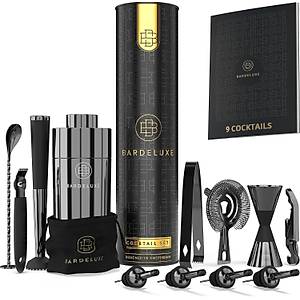 Lks Kokteyl Shaker Seti, Hediye Kutusu, Saklama antas Ve Tarif Kitab - Siyah