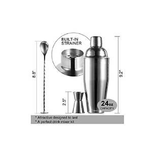 3 Par�a Kokteyl Seti 750 Ml Avantajl� Shaker Paketi