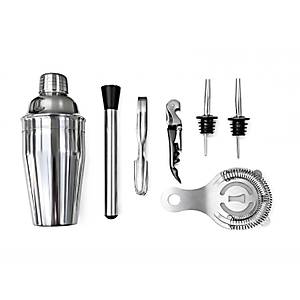 (3) Profesyonel Kokteyl Haz�rlama Seti - Ah�ap Standl� 12 Par�a 750 Ml Shaker