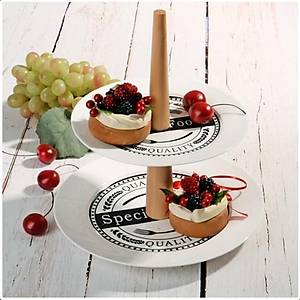 Porselen Bambulu Damgal� 2 Katl� Kurabiyelik