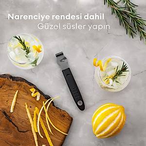 Lks Kokteyl Shaker Seti, Hediye Kutusu, Saklama antas Ve Tarif Kitab - Siyah