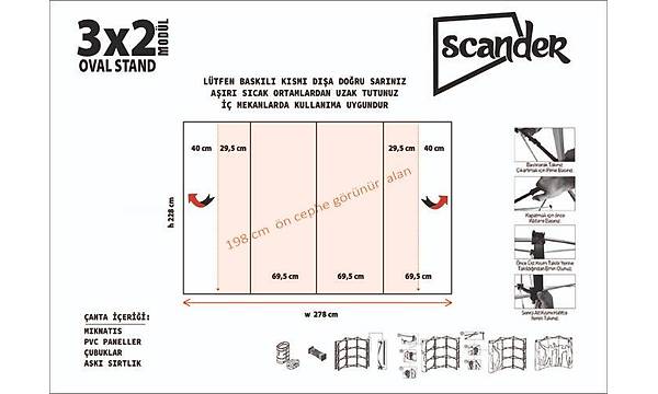 3X2 Oval �r�mcek Stand