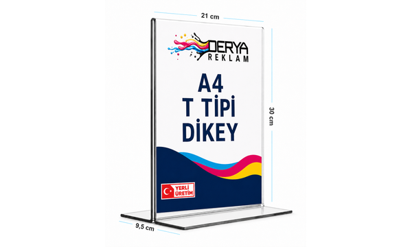 A4 T Tipi Dikey Pleksi F�yl�k