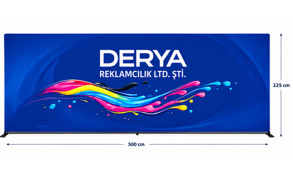 500x225 cm Boru Kuma� Pano � Ta��nabilir Backdrop Stand